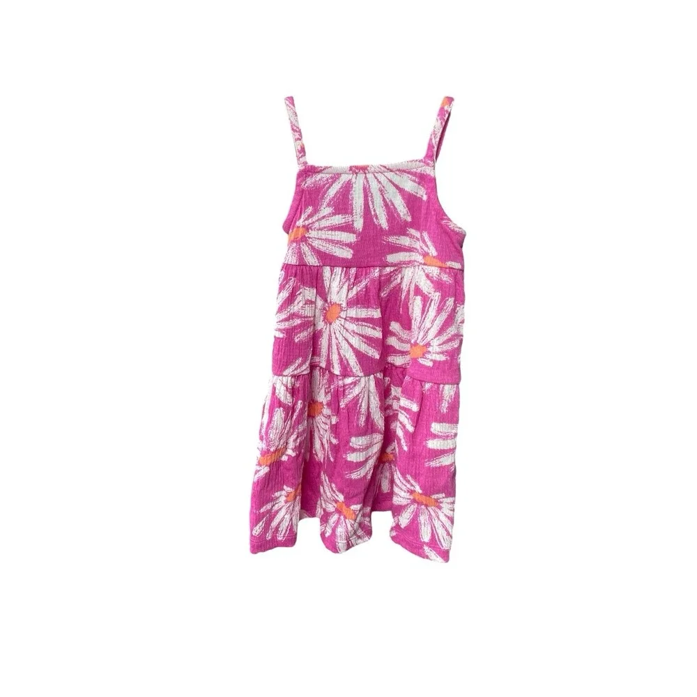 Carter's Baby Girl Dress 12M NWT Pink Daisy Tiered Sundress